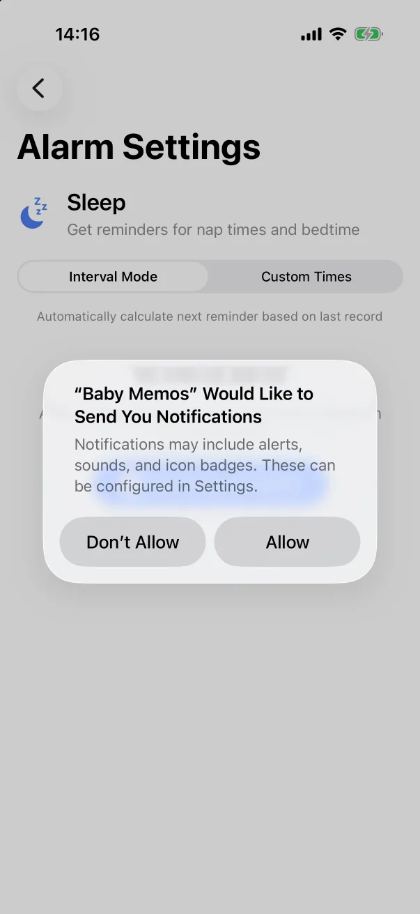 iOS asks for notification permission the first time.