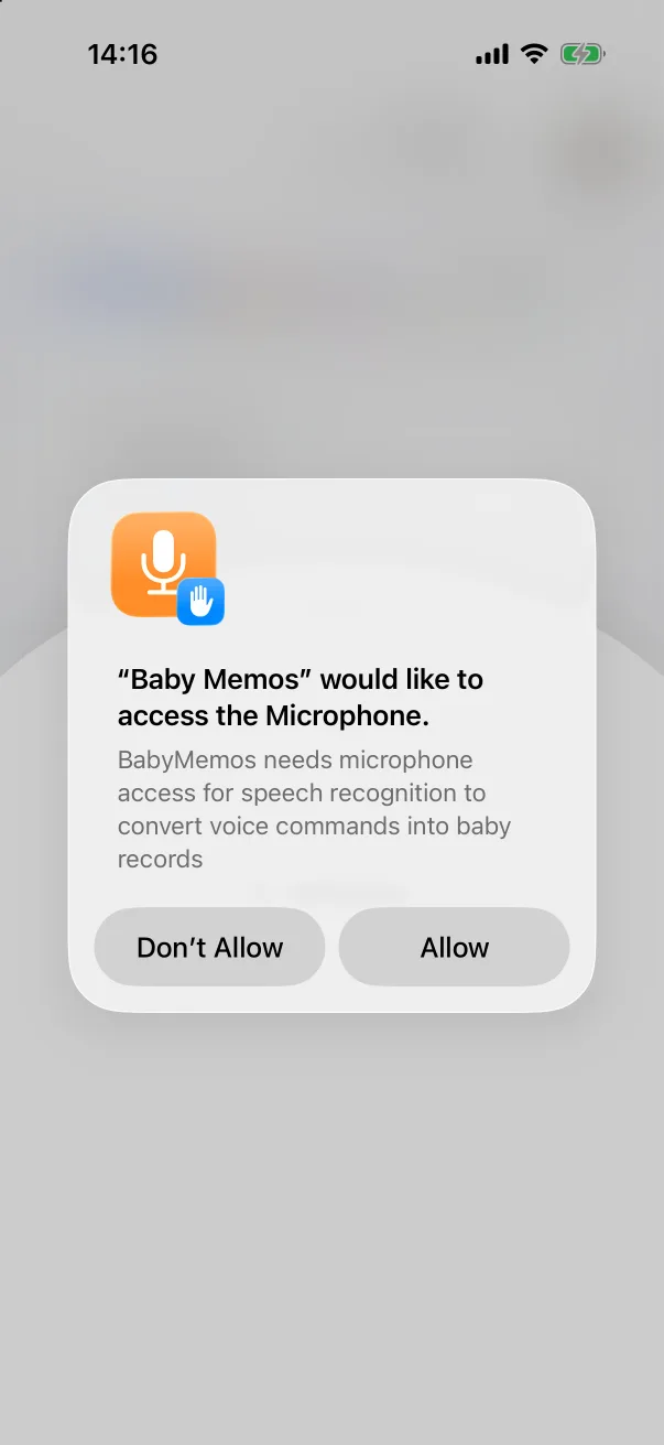 The microphone prompt.